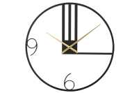 Horloge Ligne Metal Noir Large