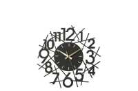 Horloge Nombres Metal Noir