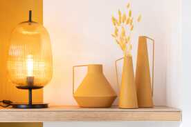 Vase Rond Acier Ocre Small