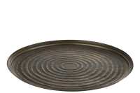 Tray Round Classic Iron Bronze L