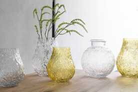 Vase Nox Taille Verre Jaune Large 