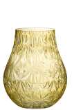 Vase Nox Taille Verre Jaune Large 