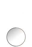 Mirror Round Metal/Wood Black