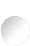Mirror Round Glass/Metal White