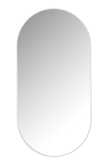 Miroir Ovale Verre/Metal Blanc