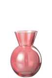 Vase Boule Verre Rouge Medium