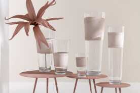 Vase Delph Verre Transparent/Beige