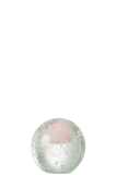 Paperweight Bubbles Glass Pink