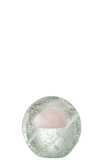 Paperweight Bubbles Glass Pink