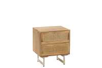 Nachttisch Rattan Holz Mango