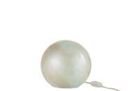 Lampe Pearl Rund Glas Weiß Small