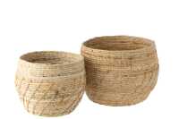 Set 3 Panier Raffael Rond Raffia