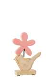 Vogel Blume Holz Rosa Small