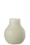 Vase Mosaique Verre Gris/Blanc