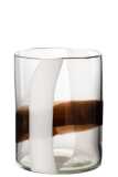 Vase Iggy Verre Blanc/Marron Small