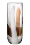 Vase Iggy Verre Blanc/Marron Large