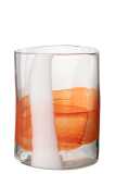 Vase Iggy Verre Blanc/Orange Small