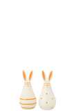 Lapin Lunettes Orange Ceramique