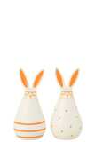 Lapin Lunettes Orange Ceramique