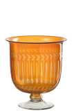 Vase Romain Tige Verre Orange