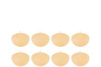 Caja 8 Velas Flotantes Beige Small