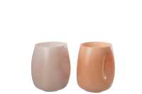 Vase Beule Glas Rosa/Orange Small
