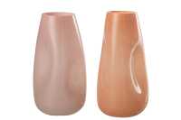 Vase Beule Glas Rosa/Orange Large