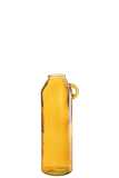 Vase Handle Cylinder Glass Ochre