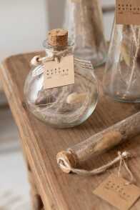 Bottles With Dried Flowers Glass