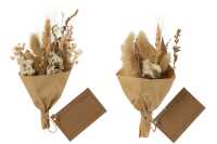 Bunch Dried Flowers In Paper Wrap