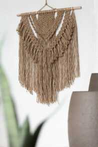 Muur Hanger Macrame Jute Naturel