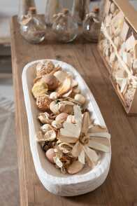 Potpourri Flowers/Nuts White