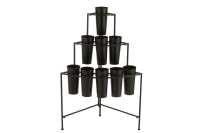 Flowerstand 9pieces Black Small