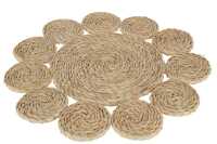 Placemat Round Flower Cornhusk