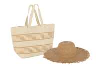 Set Of 2 Beach Bag Stripes + Hat