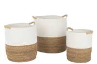 Set Of 3 Basket Round Handles