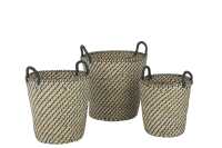 Set Of 3 Basket Round Handles