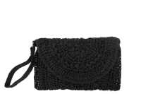 Clutch Riemen Papier Schwarz