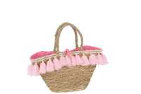 Strandtasche Quasten Jute/Textil