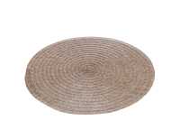 Set De Table Rond Tisse Marron