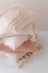 Coussin Floches Coton Peche Carre