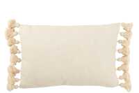 Coussin Floches Coton Beige Long