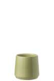 Flowerpot Round Ceramic Green