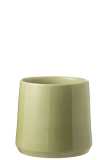 Flowerpot Round Ceramic Green