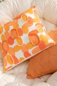 Coussin Papaya Textile Orange