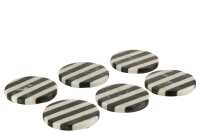 S/6 Coasters Stripe Marble