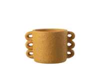 Flowerpot Zenia Ceramic Ochre