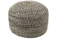 Pouf Miami Outdoor Poly Noir/Blanc