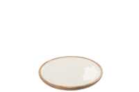 Tray Kos Wood Brown/White Small