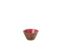 Bowl Kos Wood Fuschia Small